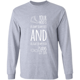 Bible Verse Long Shirt Ultra Cotton T-Shirt - "Psalm 119:105" Design 20 (White Font) - Meditate Healing Christian Store