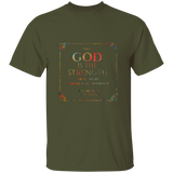 Bible Verse Men 5.3 oz. T-Shirt - "Psalm 73:26" Design 10 - Meditate Healing Christian Store