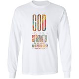 Bible Verse Long Sleeve Ultra Cotton T-Shirt - God Is The Strength Of My Heart ~Psalm 73:26~ Design 19