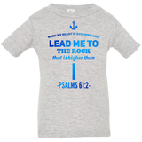 Bible Verse Infant Jersey T-Shirt - "Psalm 61:2" Design 1 - Meditate Healing Christian Store