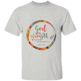 Bible Verse Men 5.3 oz. T-Shirt - "Psalm 73:26" Design 9 - Meditate Healing Christian Store