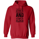 Bible Verse Men G185 Pullover Hoodie 8 oz. - Your Word Is Light To My Path ~Psalm 119:105~ Design 3