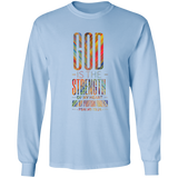 Bible Verse Long Sleeve Ultra Cotton T-Shirt - God Is The Strength Of My Heart ~Psalm 73:26~ Design 19