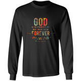 Bible Verse Long Sleeve Ultra Cotton T-Shirt - "Psalm 73:26" Design 1 - Meditate Healing Christian Store