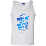 Bible Verse Men 100% Cotton Tank Top - "Psalm 61:2" Design 14 - Meditate Healing Christian Store