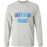 Bible Verse Long Sleeve Ultra Cotton T-Shirt - "Psalm 61:2" Design 4 - Meditate Healing Christian Store