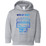 Bible Verses Toddler Fleece Hoodie - "Psalm 61:2" Design 5 - Meditate Healing Christian Store