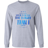 Bible Verse Long Sleeve Ultra Cotton T-Shirt - "Psalm 61-2" Design 11 - Meditate Healing Christian Store