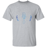 Bible Verse Men 5.3 oz. T-Shirt - "Psalm 61:2" Design 10 - Meditate Healing Christian Store