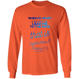 Bible Verse Long Sleeve Ultra Cotton T-Shirt - "Psalm 61:2" Design 18 - Meditate Healing Christian Store