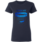 Bible Verses Ladies' 5.3 oz. T-Shirt - "Psalm 61:2" Design 13 - Meditate Healing Christian Store