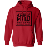 Bible Verse Men G185 Pullover Hoodie 8 oz. - Your Word Is Light To My Path ~Psalm 119:105~ Design 12