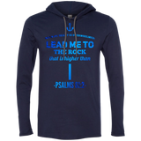 Bible Verse Men Long Sleeve T-Shirt Hoodie - "Psalm 61:2" Design 1 - Meditate Healing Christian Store