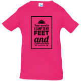 Bible Verse Infant Jersey T-Shirt - "Psalm 119:105" Design 2 (Black Font) - Meditate Healing Christian Store