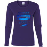 Bible Verse Ladies' Cotton Long Sleeve T-Shirt - "Psalm 61:2" Design 13 - Meditate Healing Christian Store