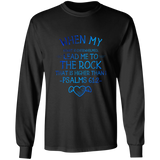 Bible Verse Long Sleeve Ultra Cotton T-Shirt - "Psalm 61:2" Design 17 - Meditate Healing Christian Store