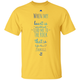 Bible Verse Men 5.3 oz. T-Shirt - "Psalm 61:2" Design 3 - Meditate Healing Christian Store