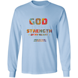 Bible Verse Long Sleeve Ultra Cotton T-Shirt - God Is The Strength Of My Heart ~Psalm 73:26~ Design 11