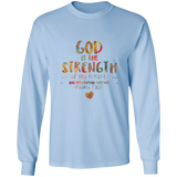 Bible Verse Long Sleeve Ultra Cotton T-Shirt - God Is The Strength Of My Heart ~Psalm 73:26~ Design 12