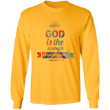 Bible Verse Long Sleeve Ultra Cotton T-Shirt - "Psalm 73:26" Design 2 - Meditate Healing Christian Store