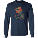 Bible Verse Long Sleeve Ultra Cotton T-Shirt - God Is The Strength Of My Heart ~Psalm 73:26~ Design 13