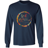 Bible Verse Long Sleeve Ultra Cotton T-Shirt - God Is The Strength Of My Heart ~Psalm 73:26~ Design 9