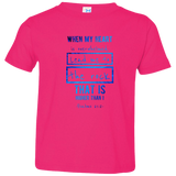 Bible Verse Toddler Jersey T-Shirt - "Psalms 61:2" Design 5 - Meditate Healing Christian Store