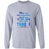 Bible Verse Ladies' Cotton Long Sleeve T-Shirt - Lead Me To The Rock That Is Higher Than I ~Psalms 61:2~ Design 6