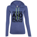 Bible Verse Ladies' Long Sleeve T-Shirt Hoodie - "Psalm 119:105" Design 7 (Black Font) - Meditate Healing Christian Store