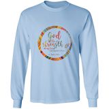 Bible Verse Long Sleeve Ultra Cotton T-Shirt - God Is The Strength Of My Heart ~Psalm 73:26~ Design 9