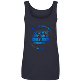 Bible Verses Ladies' 100% Ringspun Cotton Tank Top - "Psalm 61:2" Design 8 - Meditate Healing Christian Store