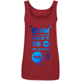 Bible Verses Ladies' 100% Ringspun Cotton Tank Top - "Psalm 61:2" Design 9 - Meditate Healing Christian Store