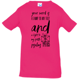 Bible Verse Infant Jersey T-Shirt - "Psalm 119:105" Design 18 (Black Font) - Meditate Healing Christian Store