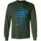 Bible Verse Long Sleeve Ultra Cotton T-Shirt - "Psalm 61-2" Design 1 - Meditate Healing Christian Store