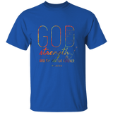 Bible Verse Men 5.3 oz. T-Shirt - "Psalm 73:26" Design 18 - Meditate Healing Christian Store