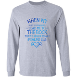 Bible Verse Long Sleeve Ultra Cotton T-Shirt - "Psalm 61:2" Design 17 - Meditate Healing Christian Store