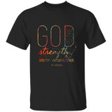 Bible Verse Men 5.3 oz. T-Shirt - "Psalm 73:26" Design 18 - Meditate Healing Christian Store