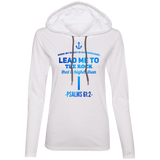 Bible Verse Ladies' Long Sleeve T-Shirt Hoodie - "Psalm 61:2" Design 1 - Meditate Healing Christian Store