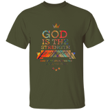 Bible Verse Men 5.3 oz. T-Shirt - "Psalm 73:26" Design 8 - Meditate Healing Christian Store