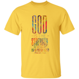 Bible Verse Men 5.3 oz. T-Shirt - "Psalm 73:26" Design 19 - Meditate Healing Christian Store