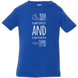 Bible Verse Infant Jersey T-Shirt - "Psalm 119:105" Design 20 (White Font) - Meditate Healing Christian Store