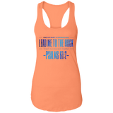 Bible Verses Ladies Ideal Racerback Tank - "Psalm 61:2" Design 4 - Meditate Healing Christian Store