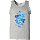 Bible Verse Men 100% Cotton Tank Top - "Psalm 61:2" Design 14 - Meditate Healing Christian Store