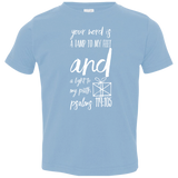 Bible Verse Toddler Jersey T-Shirt - "Psalm 119:105" Design 18 (White Font) - Meditate Healing Christian Store
