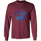 Bible Verse Ladies' Cotton Long Sleeve T-Shirt - Lead Me To The Rock That Is Higher Than I ~Psalms 61:2~ Design 11