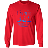 Bible Verse Ladies' Cotton Long Sleeve T-Shirt - Lead Me To The Rock That Is Higher Than I ~Psalms 61:2~ Design 7