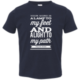 Bible Verse Toddler Jersey T-Shirt - "Psalm 119:105" Design 15 (White Font) - Meditate Healing Christian Store