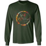Bible Verse Long Sleeve Ultra Cotton T-Shirt - God Is The Strength Of My Heart ~Psalm 73:26~ Design 9