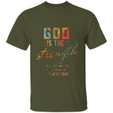 Bible Verse Men 5.3 oz. T-Shirt - "Psalm 73:26" Design 6 - Meditate Healing Christian Store