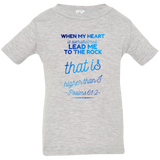 Bible Verse Infant Jersey T-Shirt - "Psalm 61:2" Design 18 - Meditate Healing Christian Store